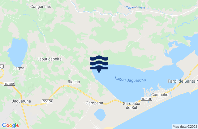 Mappa delle maree di Tubarão, Brazil