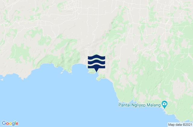 Mappa delle maree di Tugurejo Satu, Indonesia