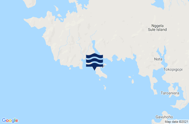 Mappa delle maree di Tulagi, Solomon Islands