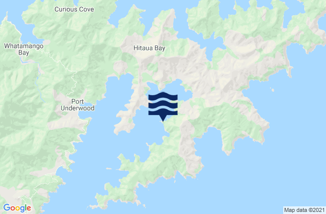 Mappa delle maree di Tumbledown Bay, New Zealand