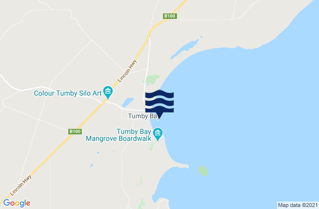 Mappa delle maree di Tumby Bay, Australia