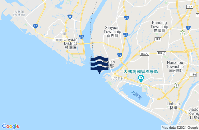 Mappa delle maree di Tung-kang Po-ti, Taiwan