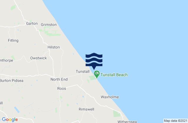 Mappa delle maree di Tunstall Beach, United Kingdom