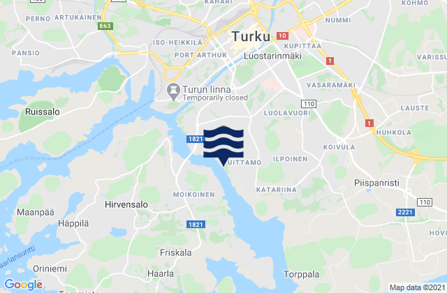 Mappa delle maree di Turku, Finland