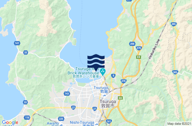 Mappa delle maree di Turuga, Japan
