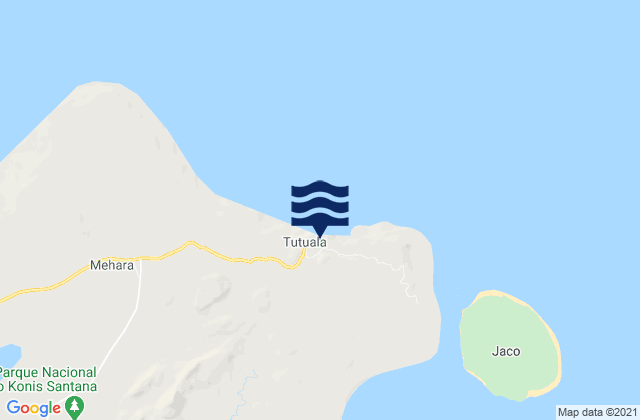 Mappa delle maree di Tutuala, Timor Leste