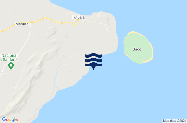 Mappa delle maree di Tutuala, Timor Leste