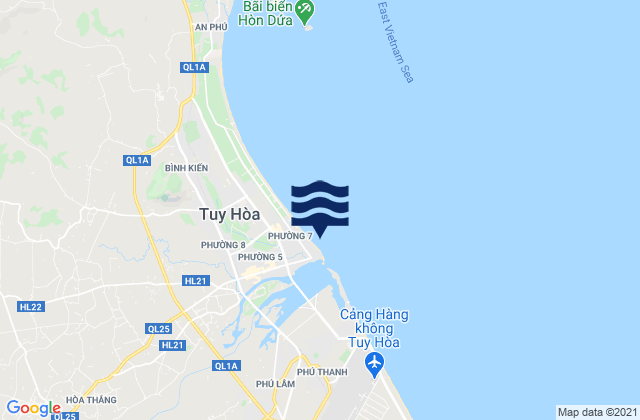 Mappa delle maree di Tuy Hòa, Vietnam