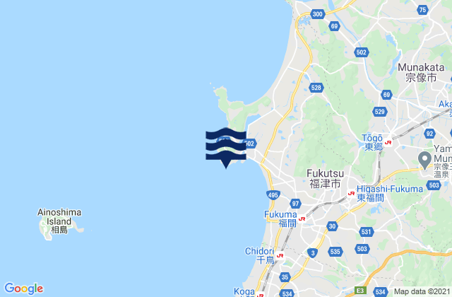 Mappa delle maree di Tuyazaki, Japan