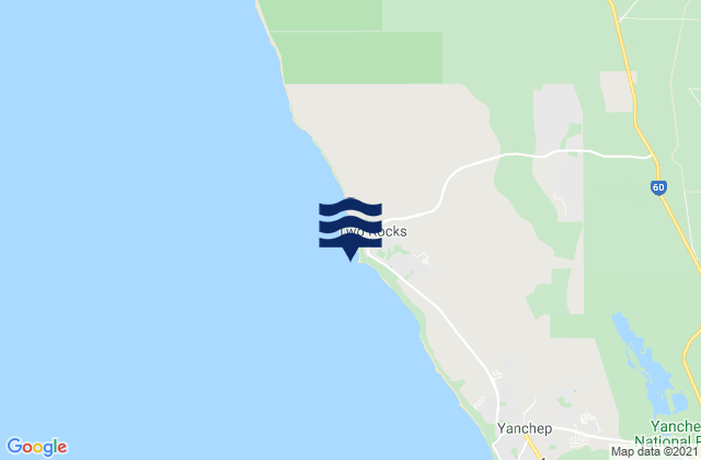 Mappa delle maree di Two Rocks Marina, Australia