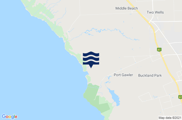 Mappa delle maree di Two Wells, Australia