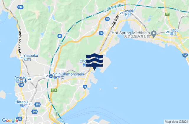 Mappa delle maree di Tyohu, Japan