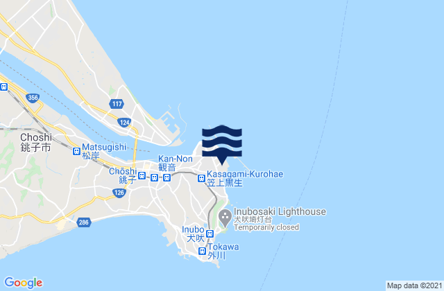 Mappa delle maree di Tyosi-Gyoko, Japan