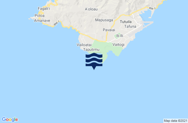 Mappa delle maree di Tūalātai County, American Samoa