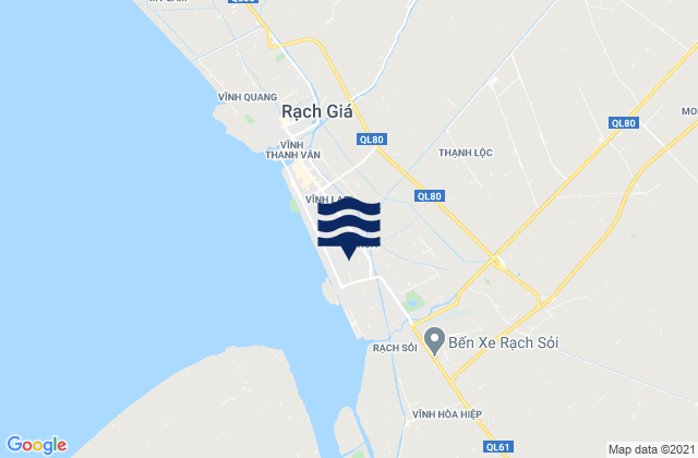 Mappa delle maree di Tỉnh Kiến Giang, Vietnam