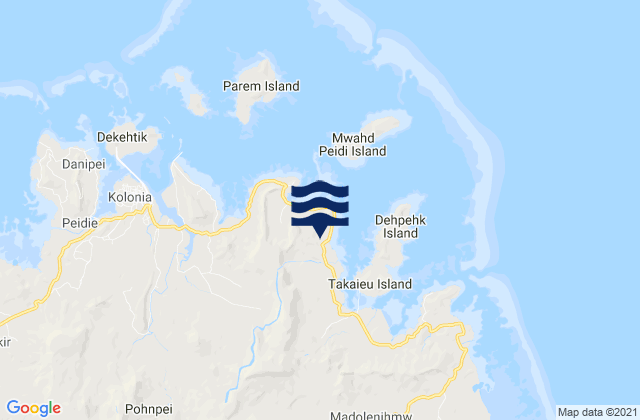 Mappa delle maree di U Municipality, Micronesia