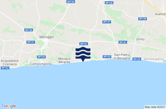 Mappa delle maree di Uggiano Montefusco, Italy