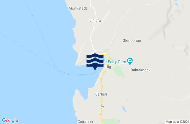 Mappa delle maree di Uig Bay (Loch Snizort), United Kingdom