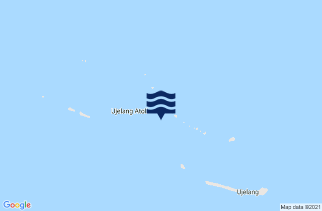 Mappa delle maree di Ujelang Atoll, Marshall Islands