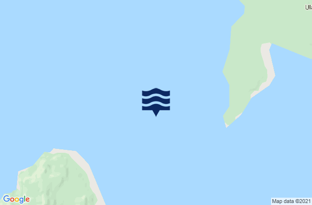 Mappa delle maree di Ulak Pass Delarof Islands, United States