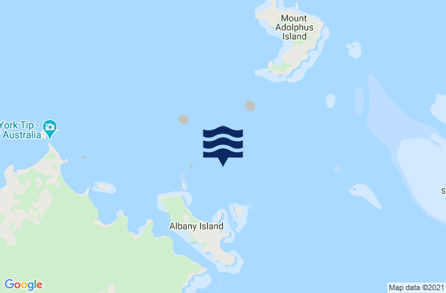 Mappa delle maree di Ulrica Point, Australia
