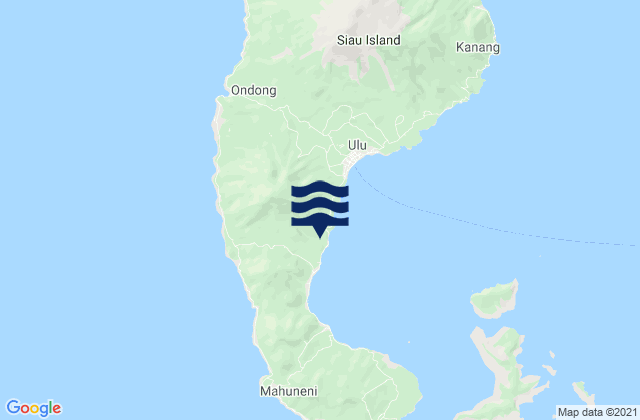 Mappa delle maree di Ulu, Indonesia