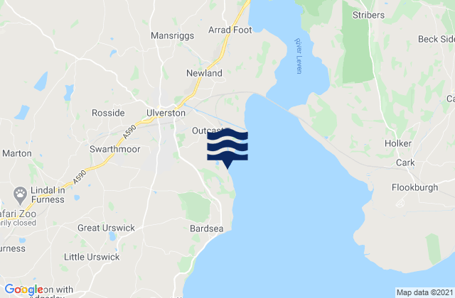 Mappa delle maree di Ulverston, United Kingdom
