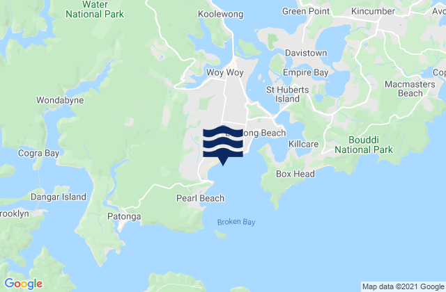 Mappa delle maree di Umina Beach, Australia