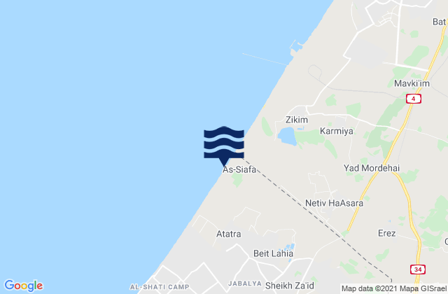 Mappa delle maree di Umm an Naşr, Palestinian Territory