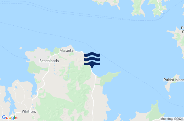 Mappa delle maree di Umupuia Beach, New Zealand