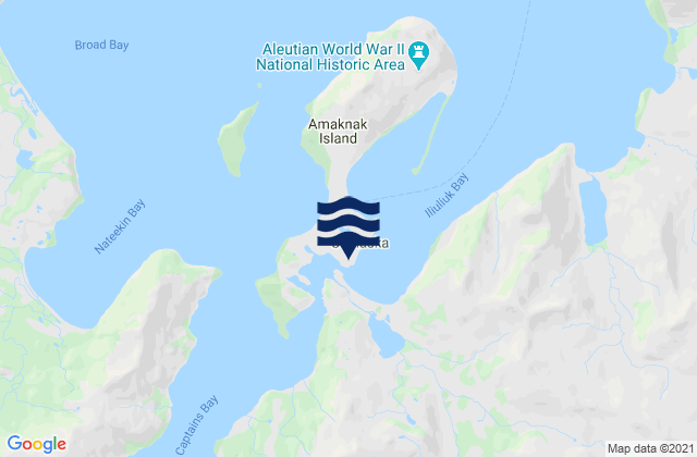 Mappa delle maree di Unalaska, United States