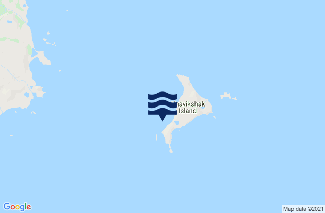 Mappa delle maree di Unavikshak Island, United States
