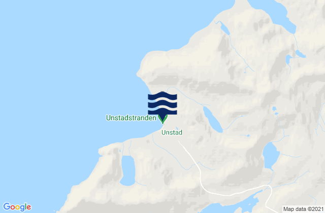 Mappa delle maree di Unstad Beach, Norway