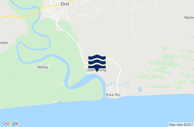 Mappa delle maree di Upenekang, Nigeria