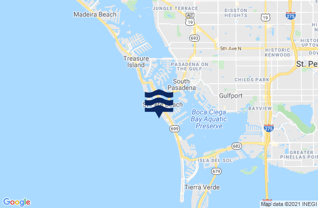 Mappa delle maree di Upham Beach, United States