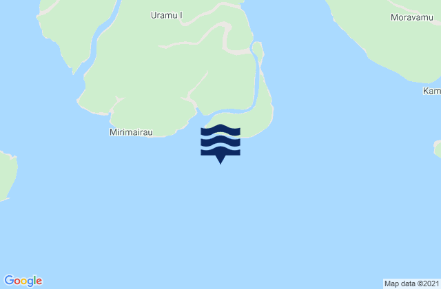 Mappa delle maree di Uramu Island, Papua New Guinea