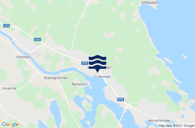 Mappa delle maree di Ursviken, Sweden