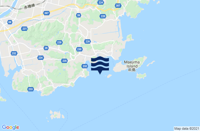 Mappa delle maree di Ushimado Ko, Japan