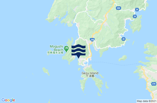 Mappa delle maree di Usibuka, Japan