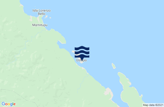 Mappa delle maree di Ustupo, Panama