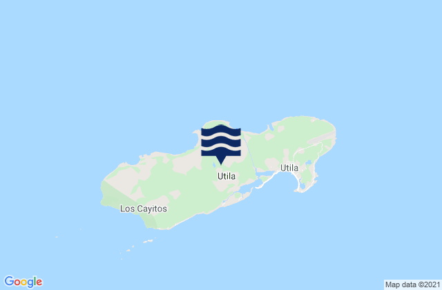 Mappa delle maree di Utila, Honduras
