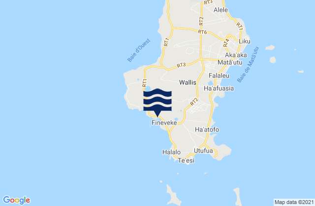 Mappa delle maree di Uvéa, Wallis and Futuna