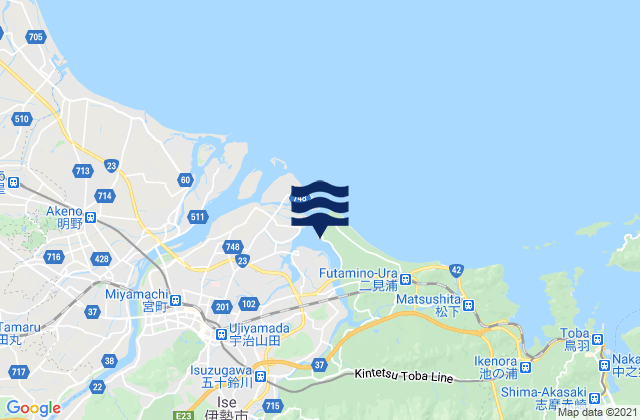 Mappa delle maree di Uzi-Yamada, Japan