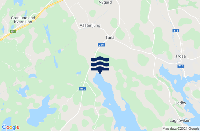 Mappa delle maree di Vagnhärad, Sweden