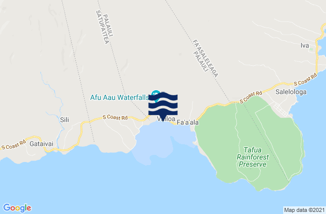 Mappa delle maree di Vailoa, Samoa