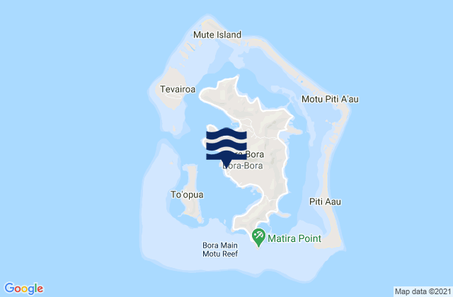 Mappa delle maree di Vaitape, French Polynesia