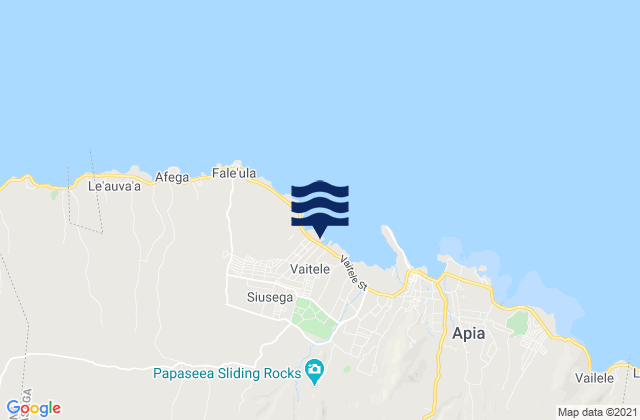 Mappa delle maree di Vaitele, Samoa