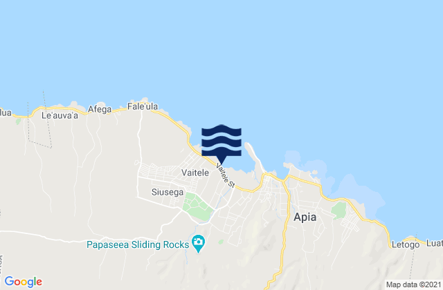 Mappa delle maree di Vaiusu, Samoa