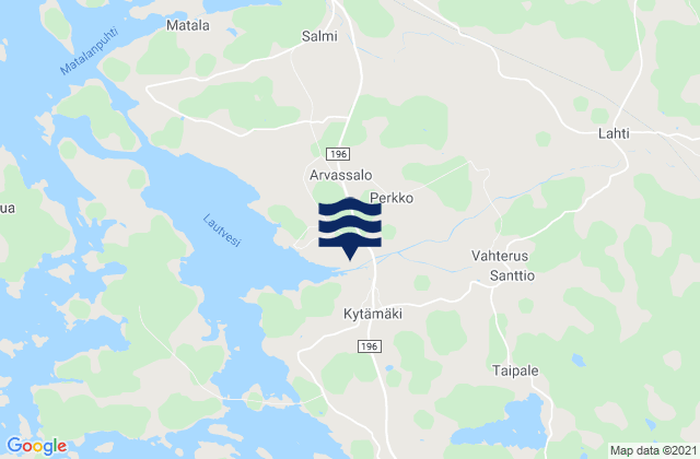 Mappa delle maree di Vakka-Suomi, Finland