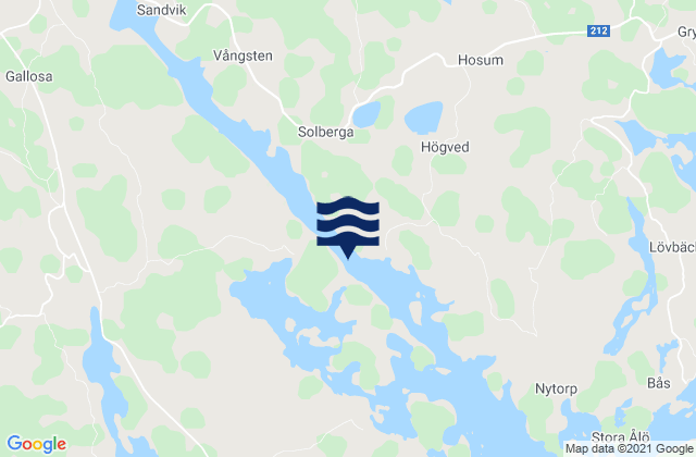 Mappa delle maree di Valdemarsviks Kommun, Sweden
